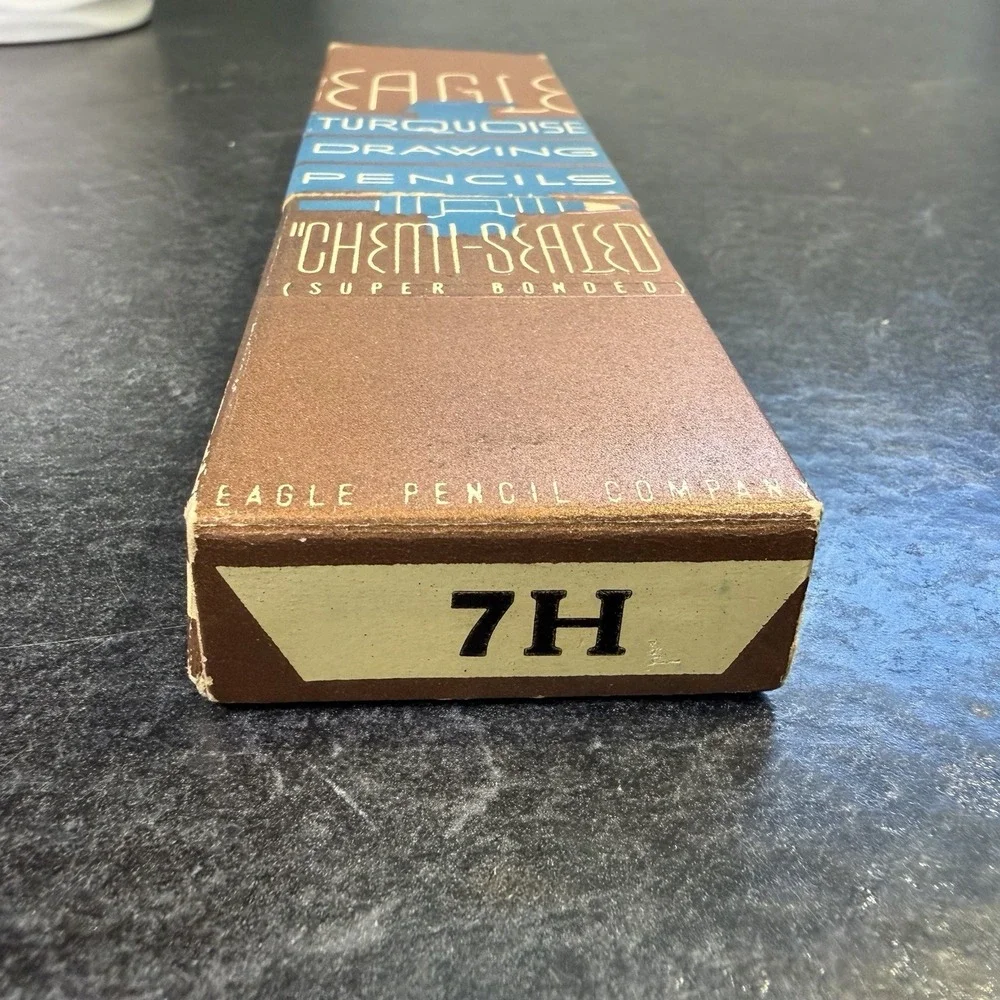 1930s Eagle‎ Turquoise Chemi Sealed Super Bonded Drawing Pencils 7H 6H 4H